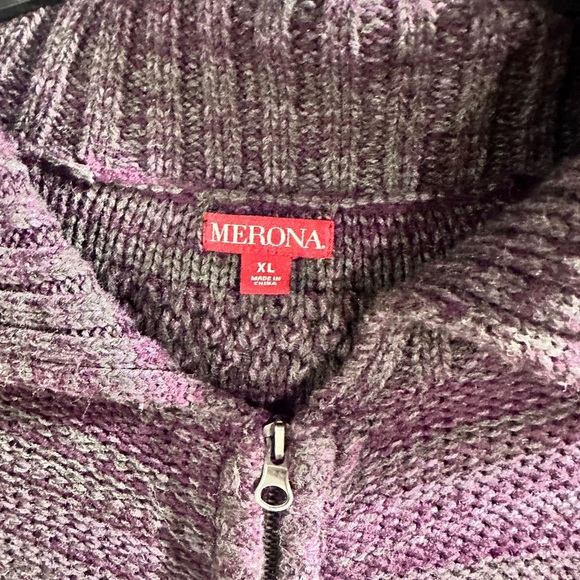 Merona Women's Long Full Zip Knit Sweater Size XL Long Mid Thigh - Picture 2 of 4